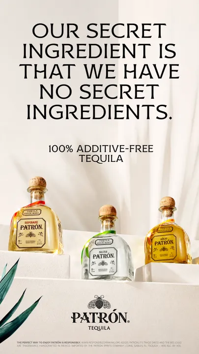 PATRÓN TEQUILA LAUNCHES "100% ADDITIVE-FREE TEQUILA" CAMPAIGN CELEBRATING ITS ADDITIVE-FREE HISTORY