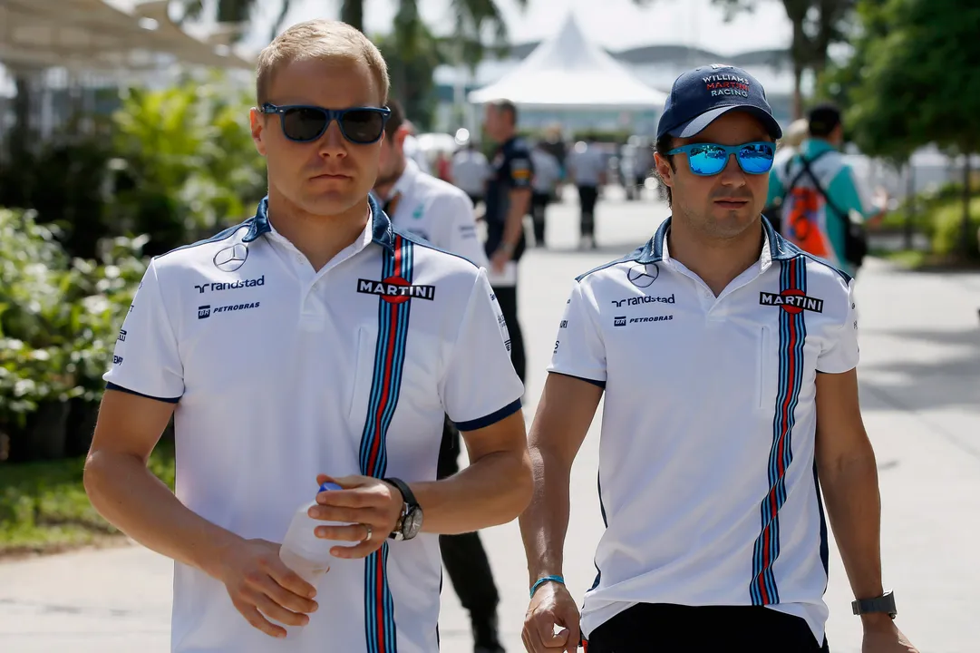 VALTTERI BOTTAS AND FELIPE MASSA TALK SOCIALISING, SCENERY AND THE EAU ROUGE PRIOR TO THE BELGIAN GP