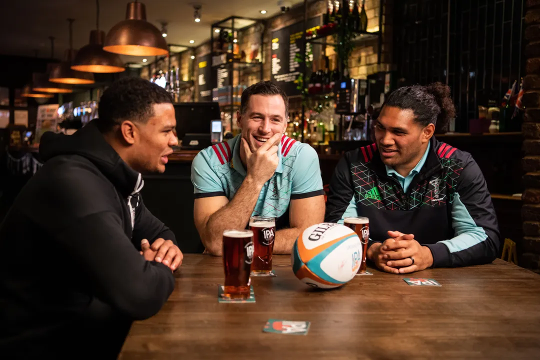 Harlequins stars joined rugby fans for the ultimate scrum 