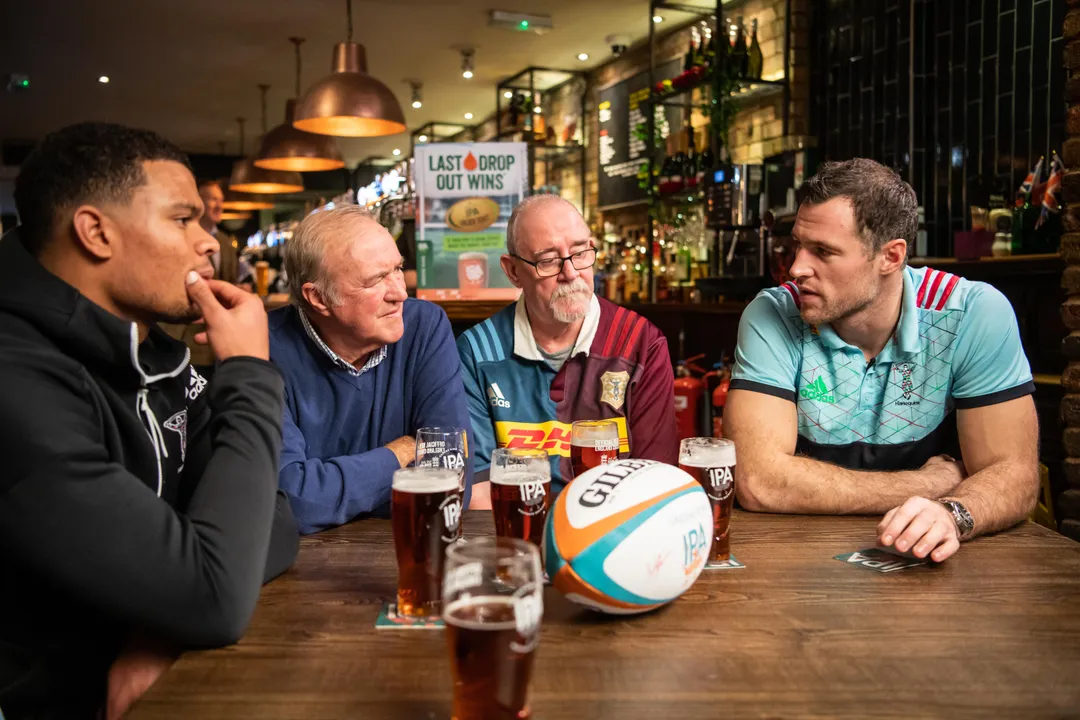 Harlequins stars joined rugby fans for the ultimate scrum 