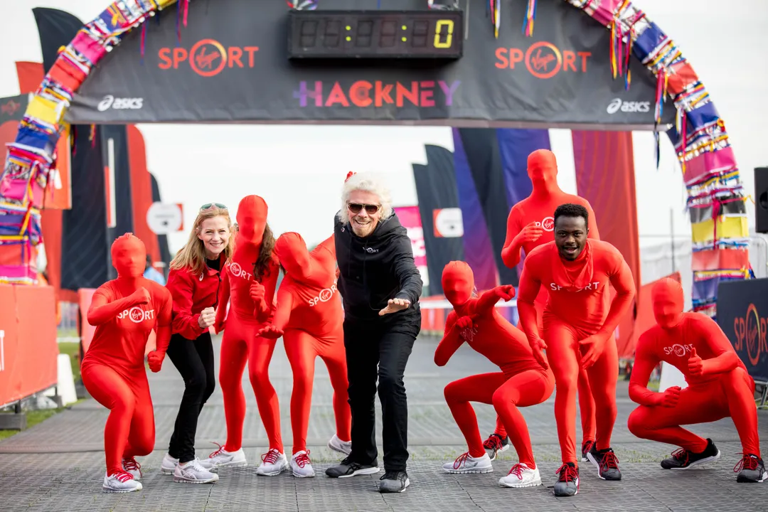 And they’re off! Sir Richard Branson welcomes crowds to inaugural Virgin Sport Festival of Fitness