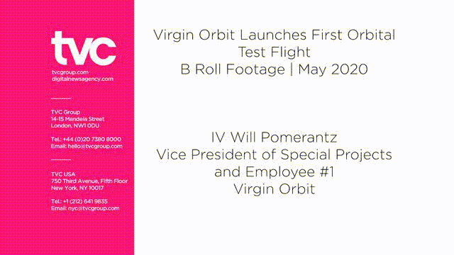  Virgin Orbit Launches First Orbital Test Flight