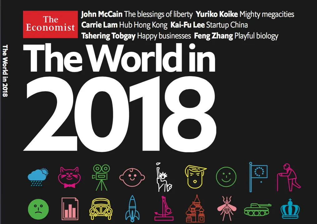 The World in 2018 from The Economist highlights key global themes to watch for next year