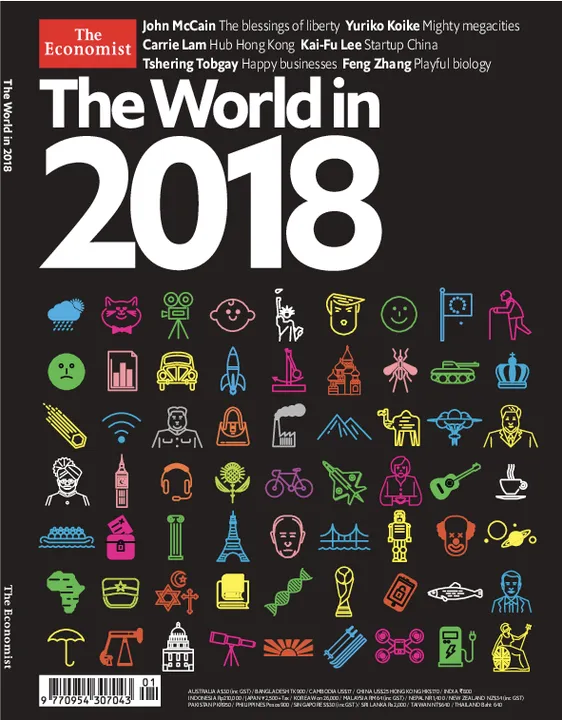 The World in 2018 from The Economist highlights key global themes to watch for next year