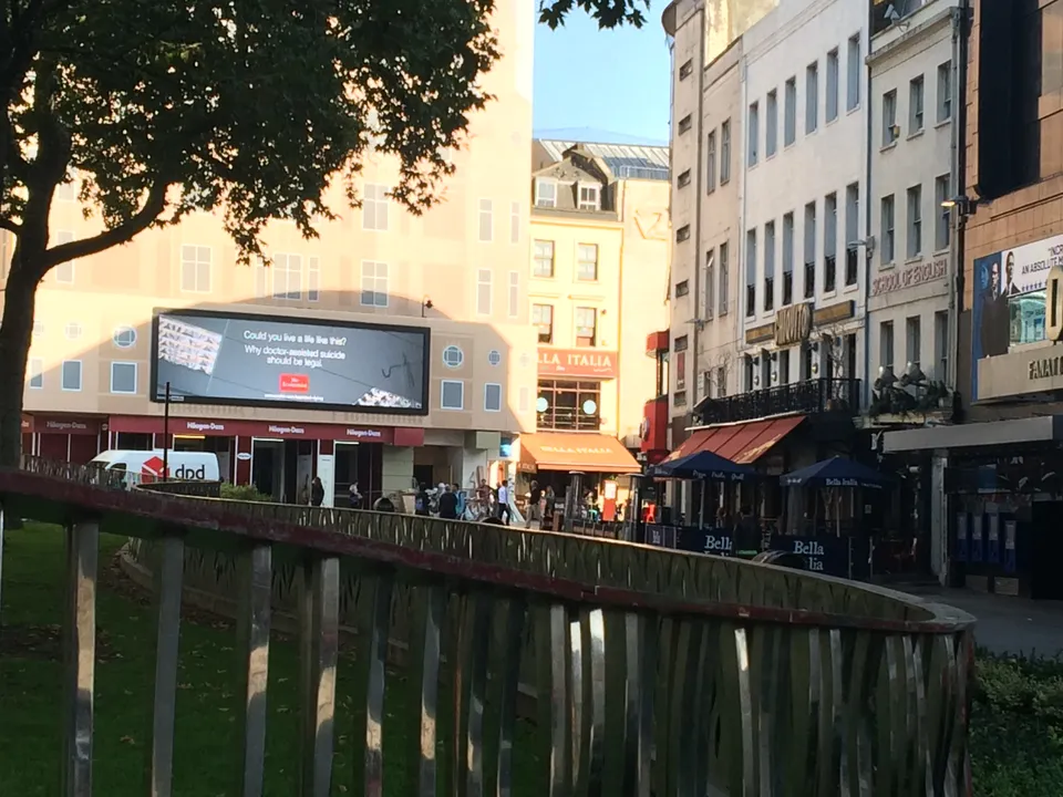 The Economist asks, “Could you live a life like this?” in provocative outdoor campaign to get people talking about the Right to Die