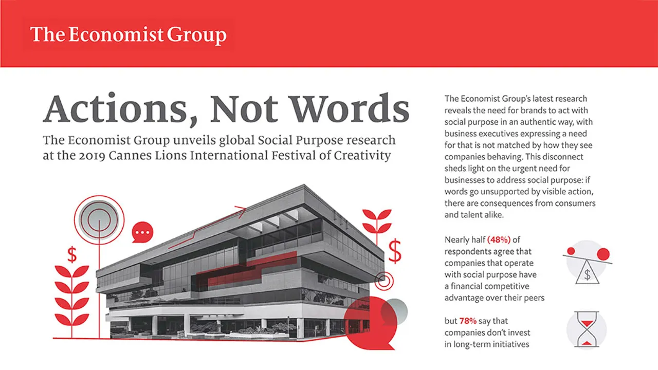 Actions, not words: The Economist Group unveils global Social Purpose research at Cannes Lions International Festival of Creativity