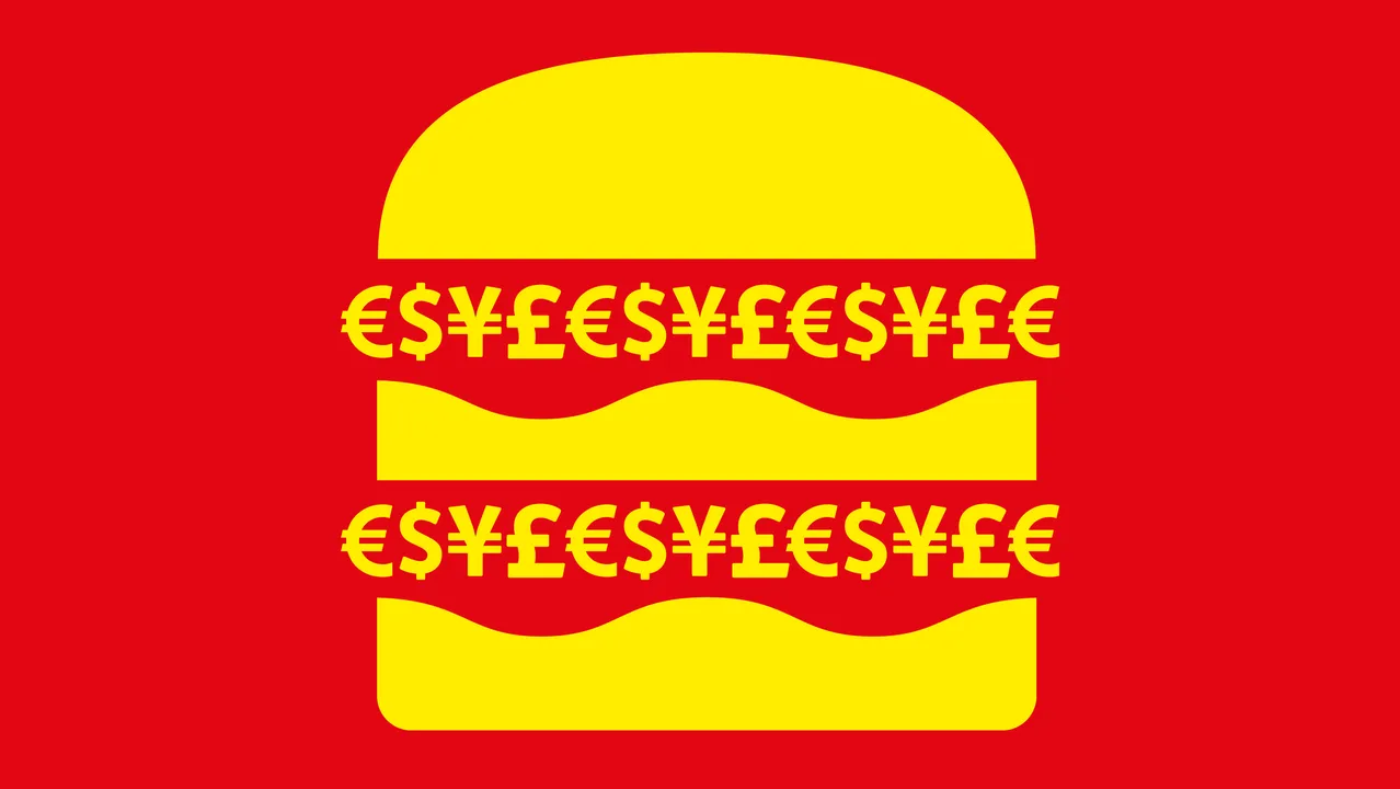 Burgers are “cheaper than chips” in most countries according to The Economist’s guide to currencies, the Big Mac index