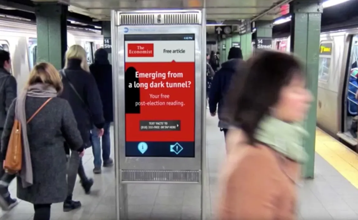 The Economist launches digital out of home (dOOH)  campaign in New York City